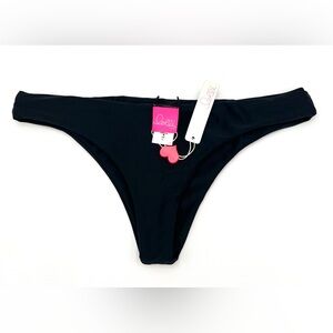 Lolli Swim Bikini Bottom Cheeky NWT Black Size L